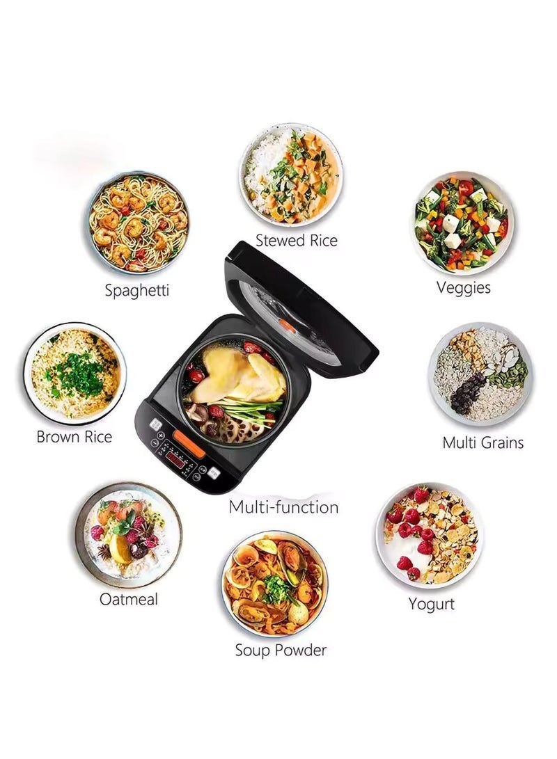 شظايا كريست جهاز طهي أرز كهربائي, طباخ متعدد الاستخدامات ذكي سعة 5 لتر للأرز, مؤقت تأخير 24 ساعة وميزة الحفاظ على الدفء مناسب لـ 3-8 أشخاص, للأرز والحساء واليخنة والكعك - Image 3